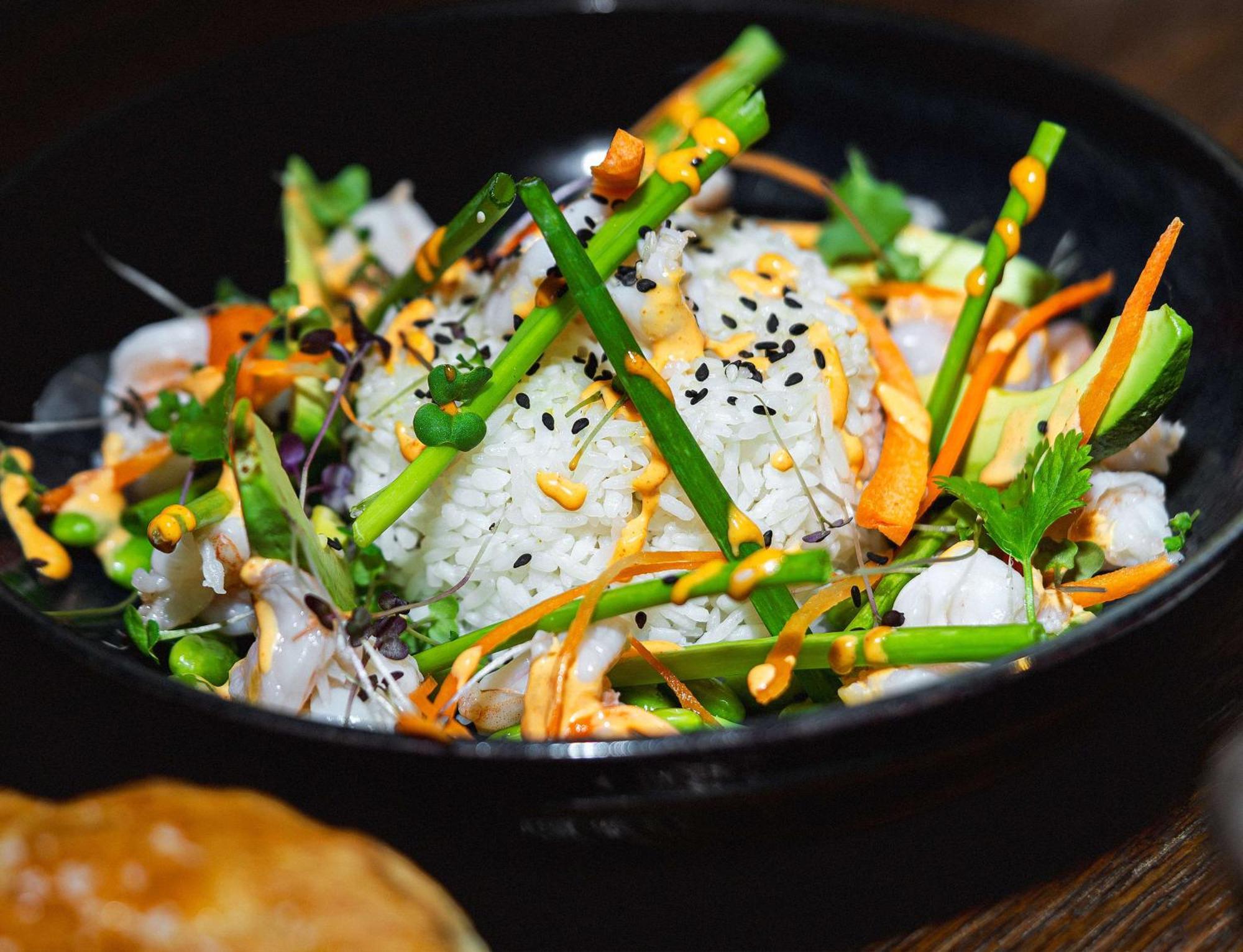 Hilton Dubai Al Habtoor City Exterior photo A salad of rice, sesame seeds, and vegetables